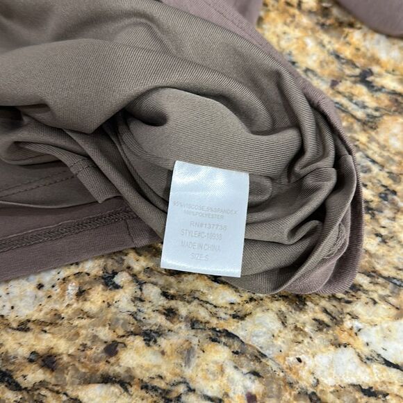 ❤️Last Chance AKIRA Chicago Brown Open Back Long Sleeve Mini Dress Size S - Picture 6 of 12